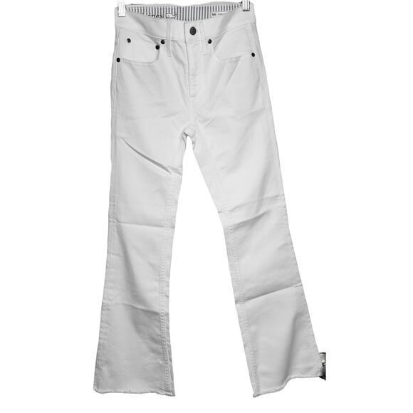 Vineyard Vines Kick Flare White Crop Denim Jeans High Rise Women Sz 00 - Picture 4 of 6